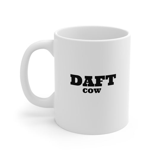 Daft Cow 11oz White Mug