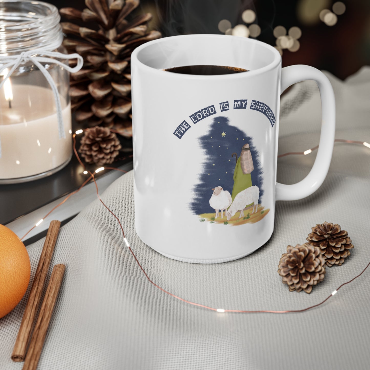 The Lord Is My Shepherd (1) Ceramic Coffee Cup, 15oz
