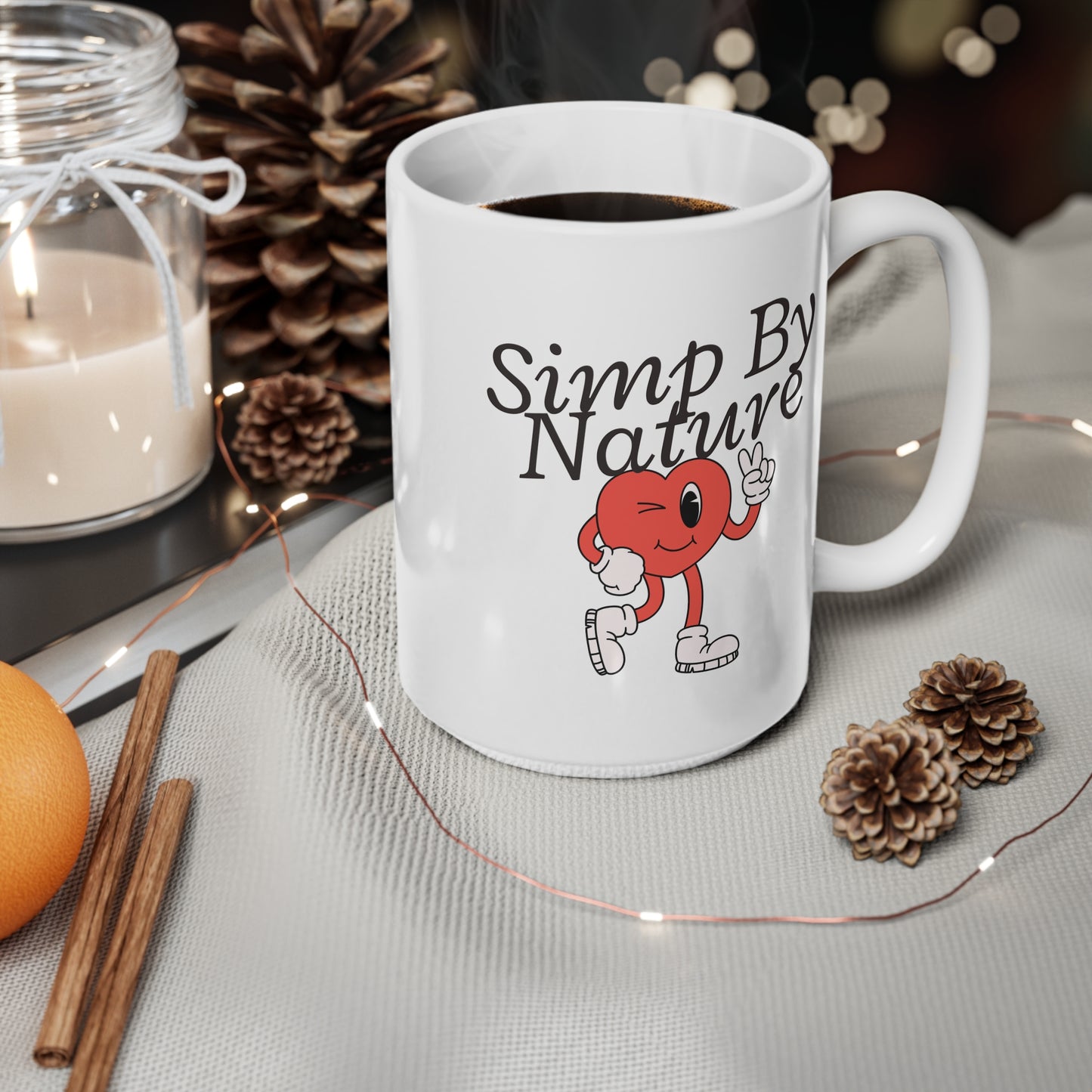 Simp By Nature (1) Ceramic Coffee Cup, 15oz