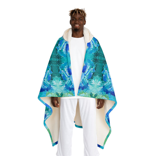 Sea Surchin Hooded Sherpa Fleece Blanket
