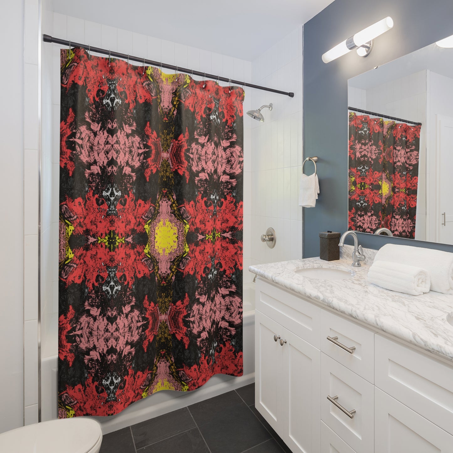 Call My Bluff Digi Shower Curtains