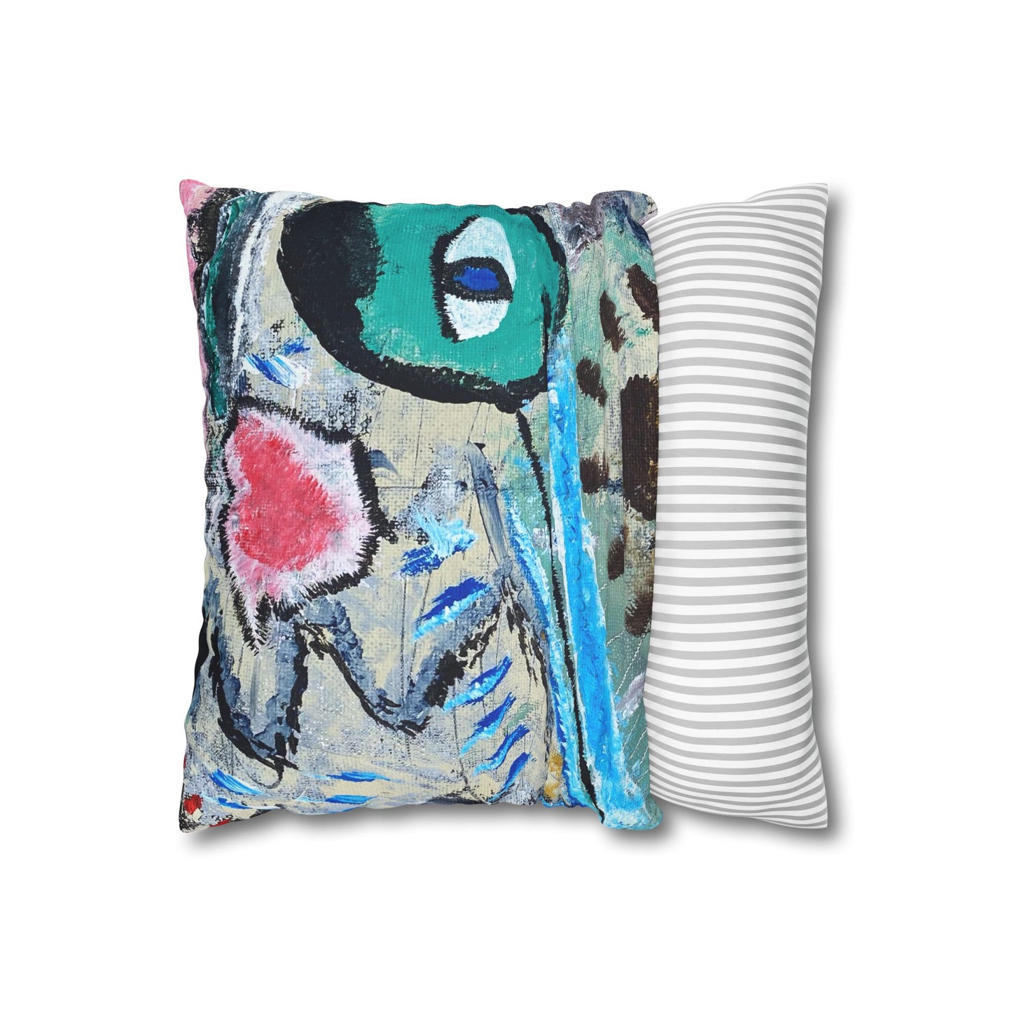 Heartscratcher Square Poly Canvas Pillowcase