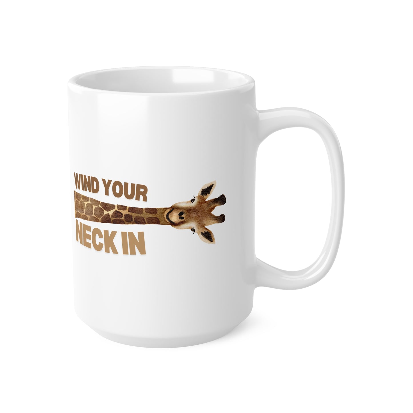 Wind Your Neck In Ceramic Coffee Cup, 15oz