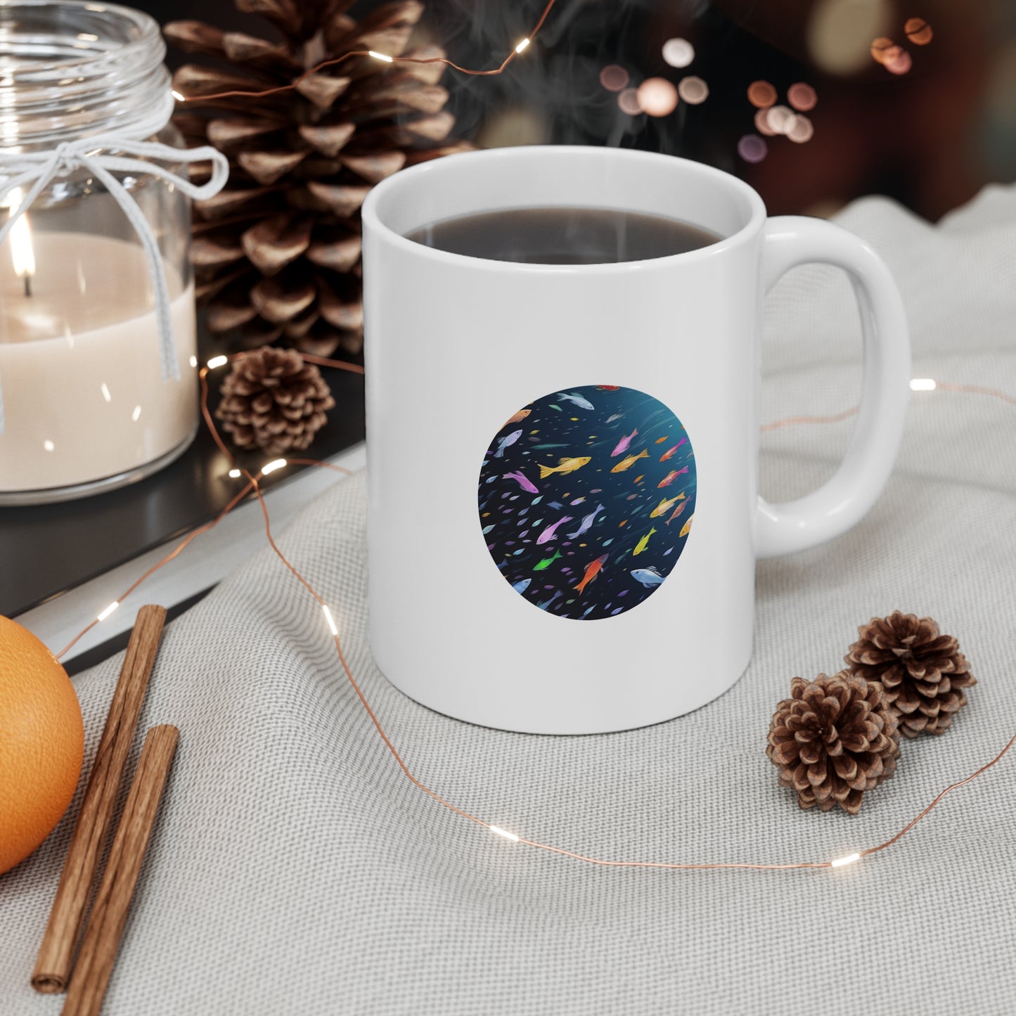 Fiish 11oz White Mug