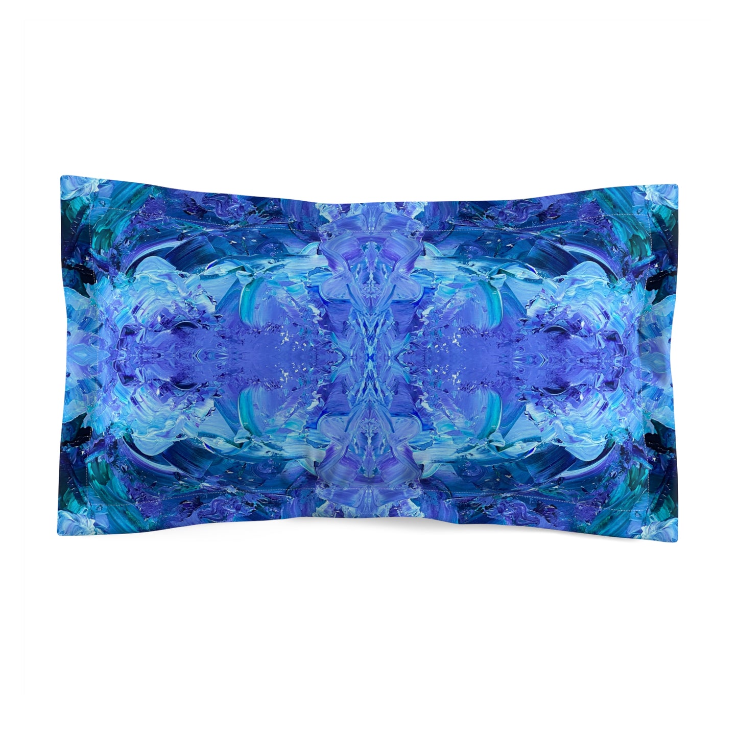 Waves Of Sapphire Microfiber Pillow Case