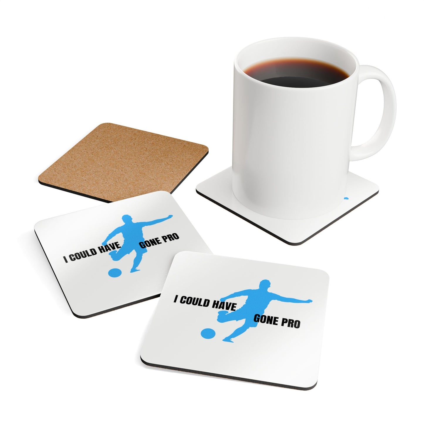 I Could Have Gone Pro Corkwood Coaster Set