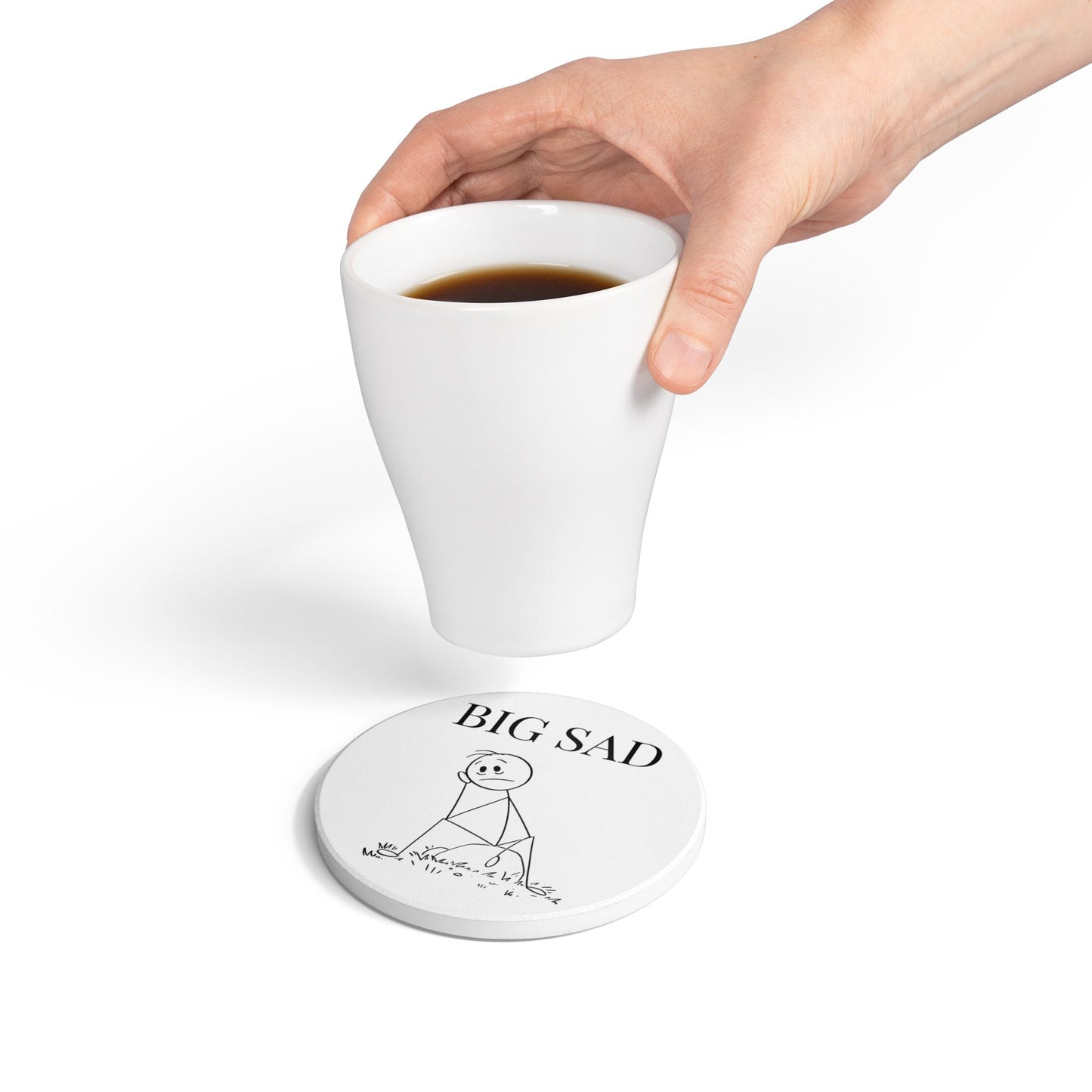 Big Sad Ceramic Coaster