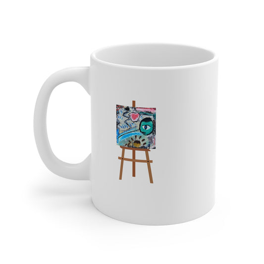 Heartscratcher (Easel) 11oz White Mug