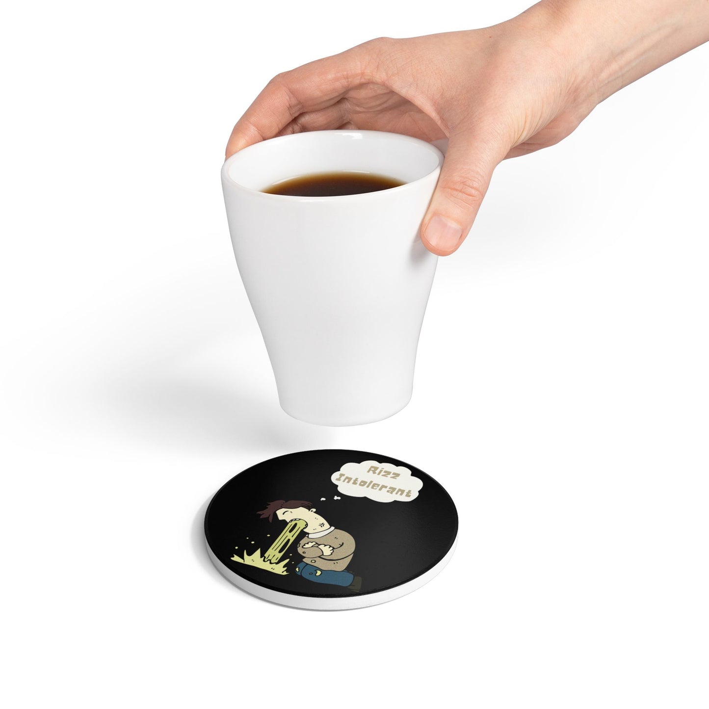 Rizz Intolerant (1) Ceramic Coaster