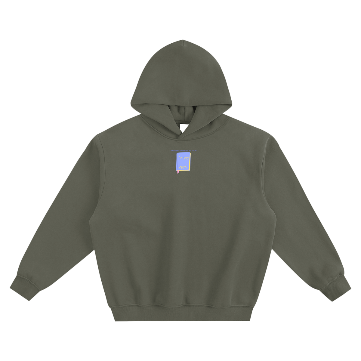 Pretending I Understand This Poetry Fleeced Boxy Hoodie