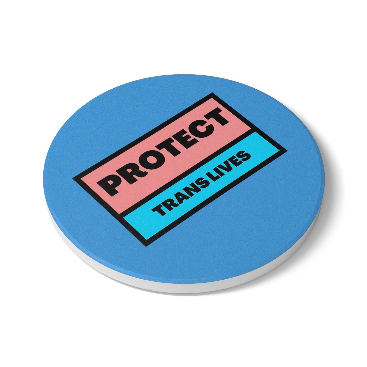 Protect Trans Lives (2) Ceramic Coaster