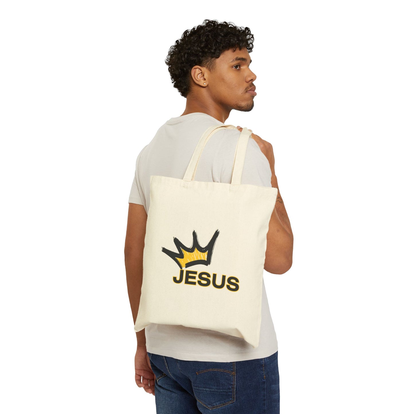 Jesus Is King Cotton Canvas Tote Bag