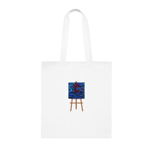 Red Scared (Easel) Cotton Tote