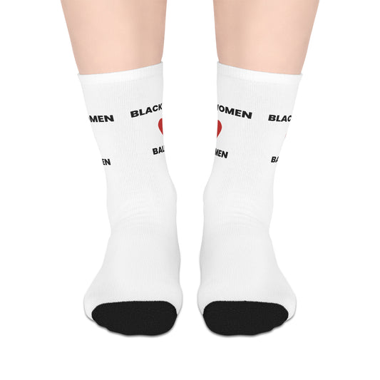 Black Women Love Bald Men Mid-length Socks