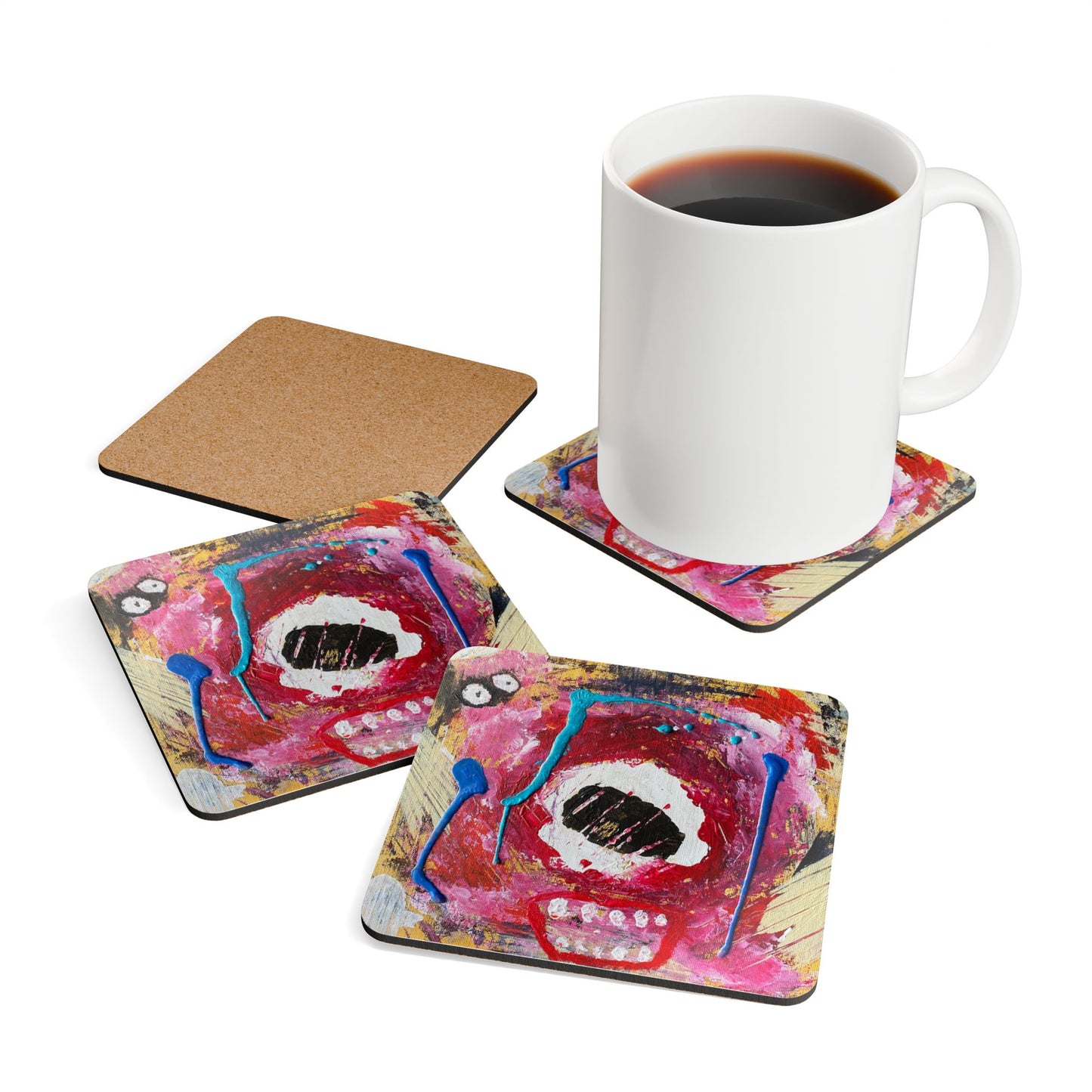 I Sore Corkwood Coaster Set