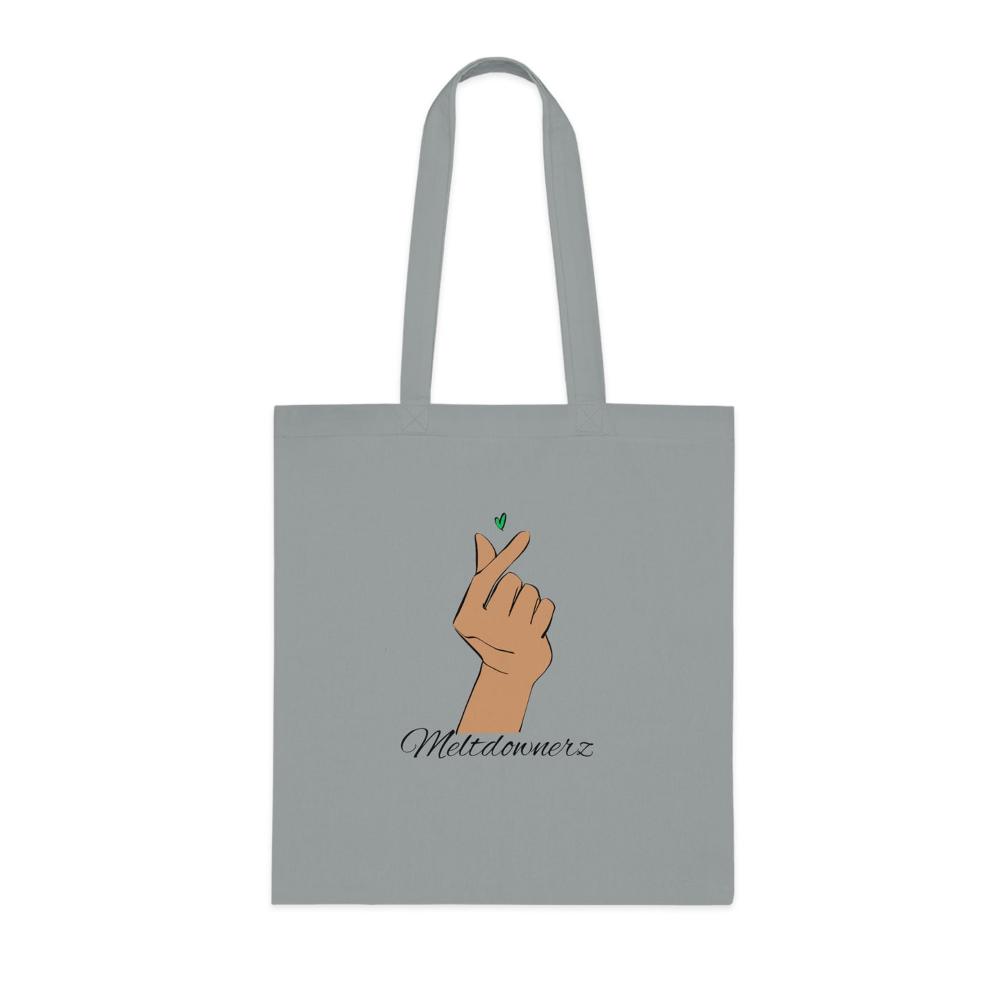 Meltdownerz Green Heart Cotton Tote