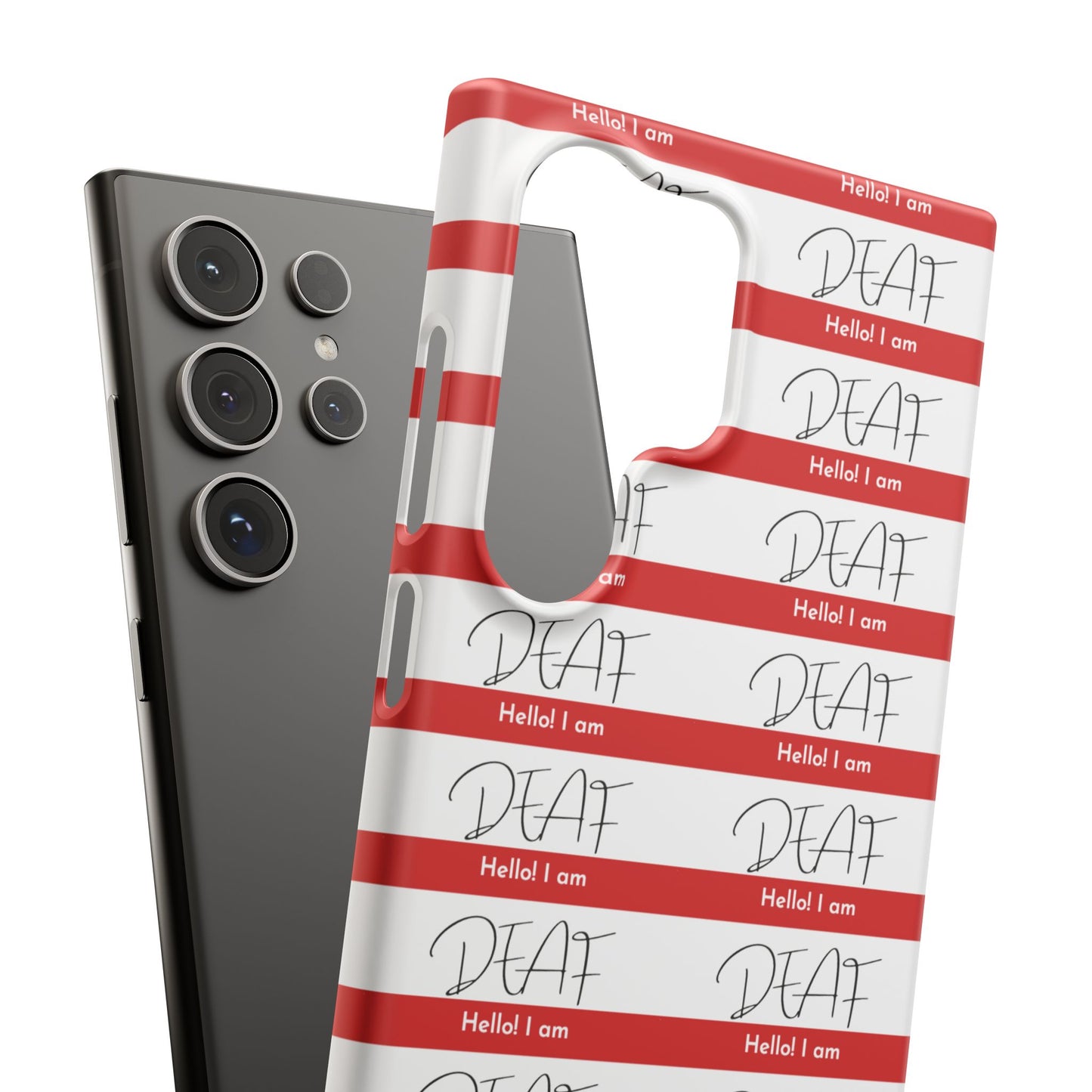 Hello I Am Deaf Snap Cases
