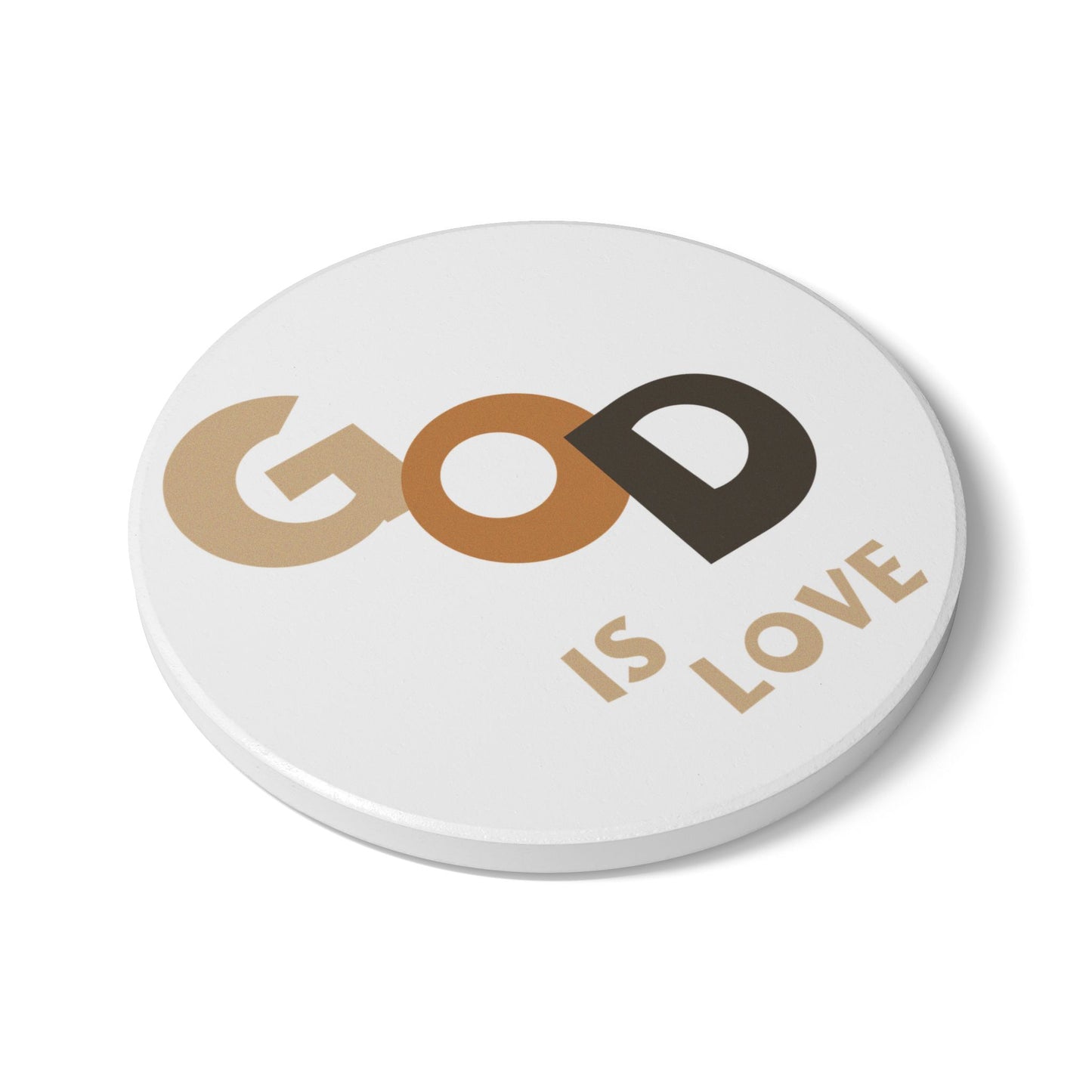 God Is Love Ceramic Coaster
