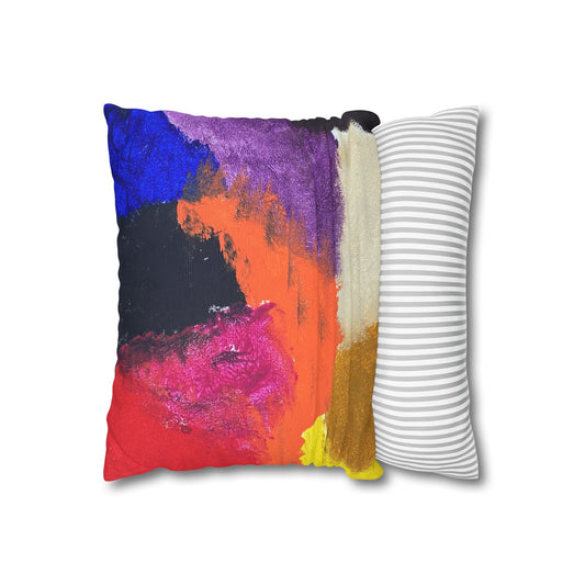 Thru A Rough Patch Square Poly Canvas Pillowcase