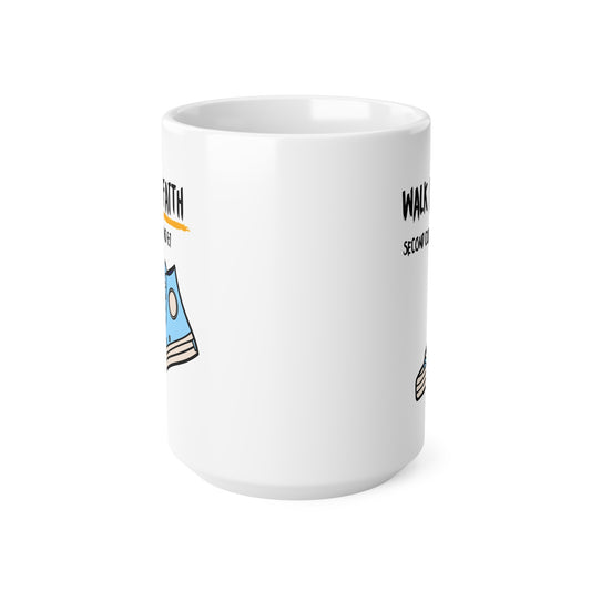 Walk By Faith (1) Ceramic Coffee Cup, 15oz