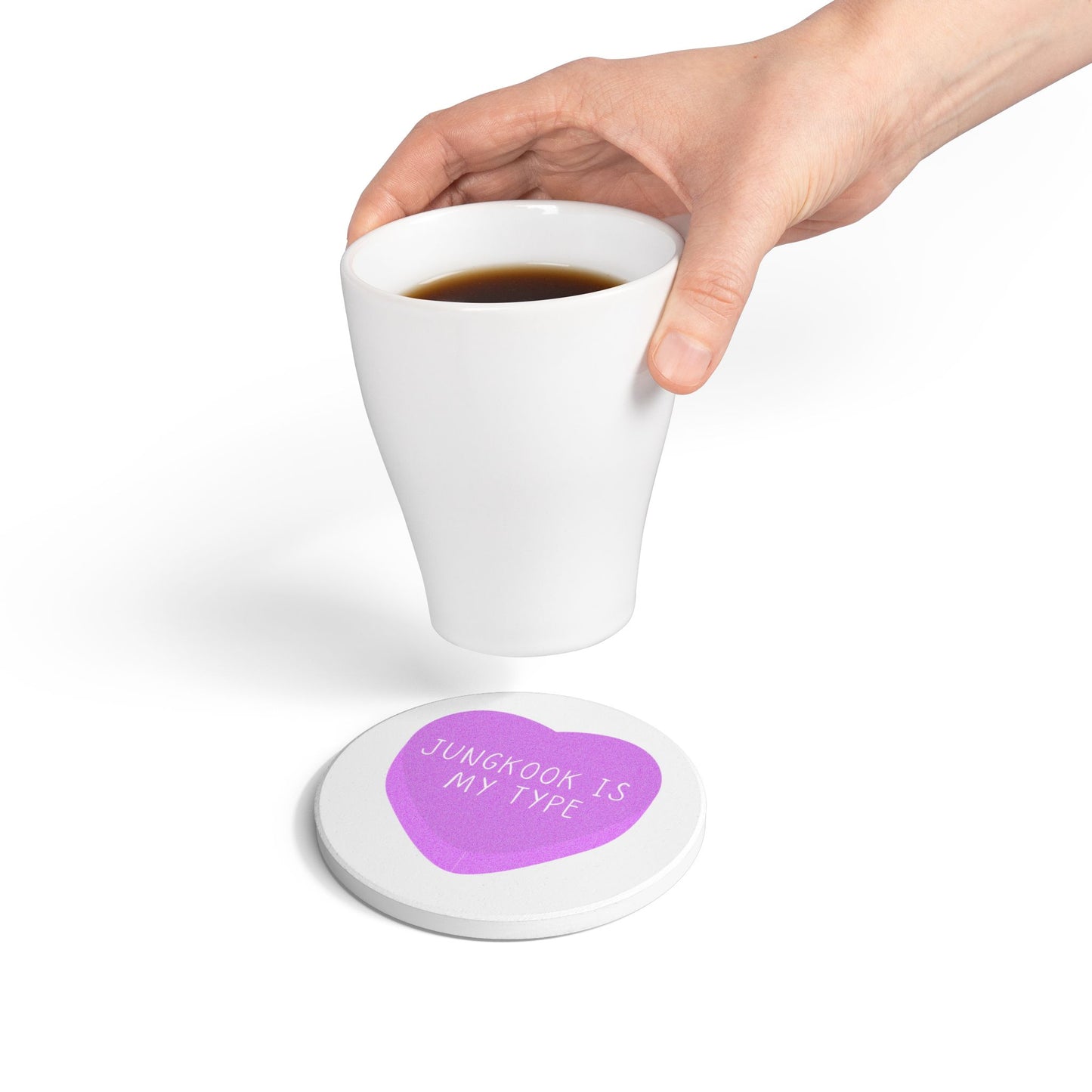 Jungkook Is My Type Ceramic Coaster