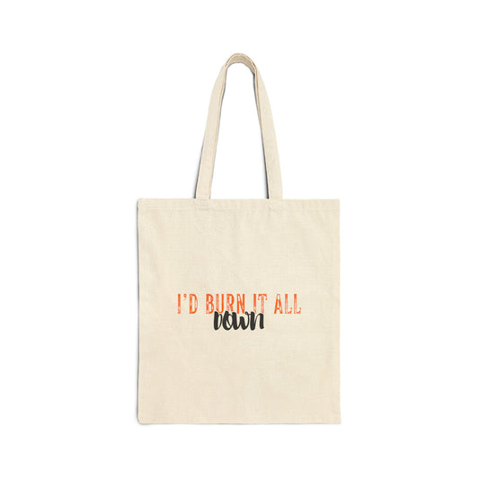 I'd Burn It All Down (Percy Jackson) Cotton Canvas Tote Bag