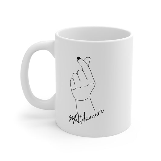 Meltdownerz Hand Heart 11oz White Mug