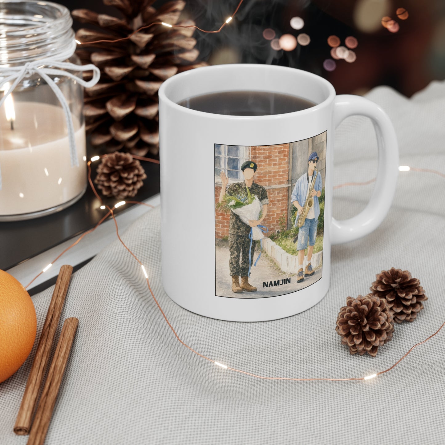 Namjin (Namjoon & Jin) 11oz White Mug