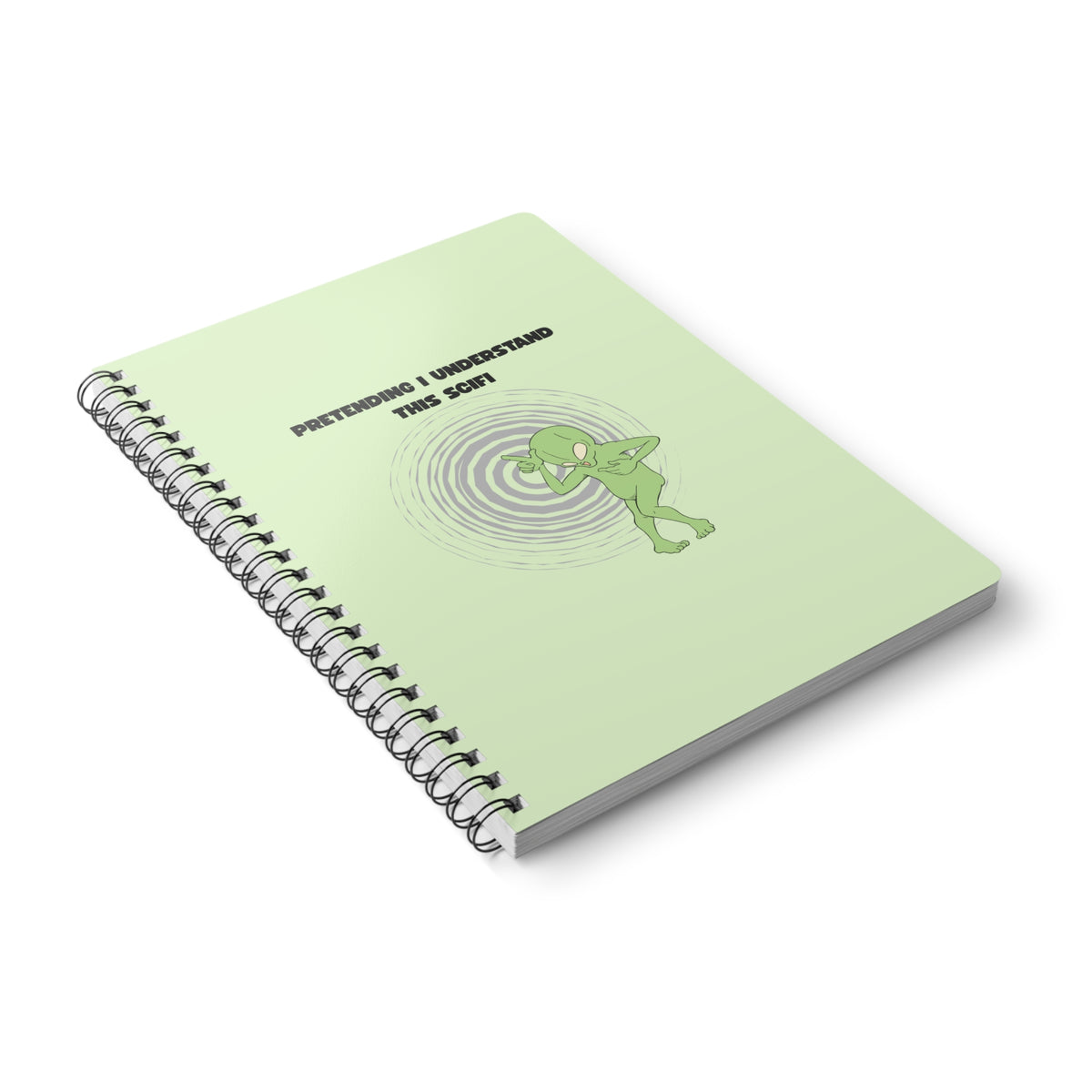 Pretending I Understand This Scifi (Alien) Wirobound Softcover Notebook, A5