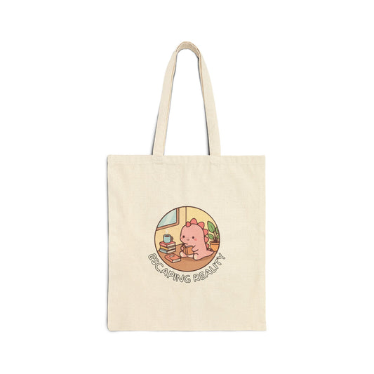 Escaping Reality (Dino) Cotton Canvas Tote Bag