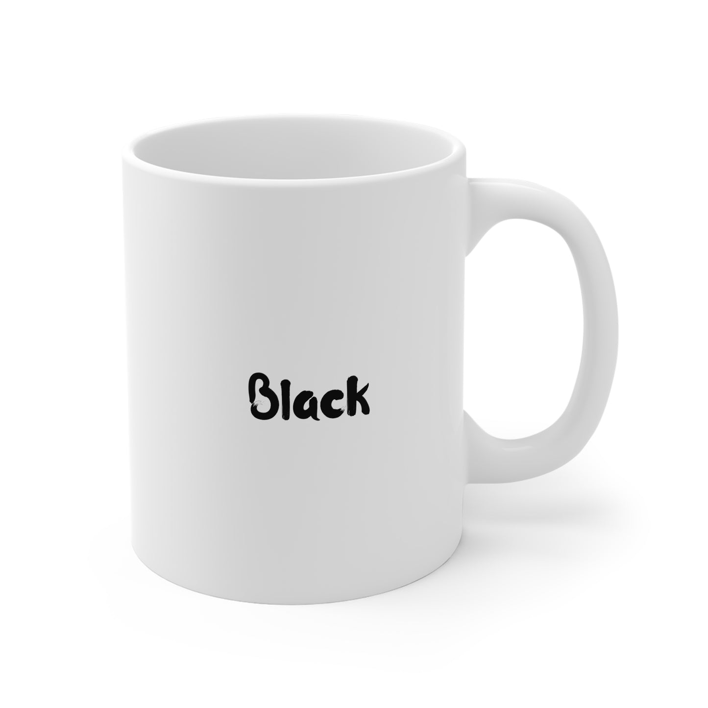 Black 11oz White Mug