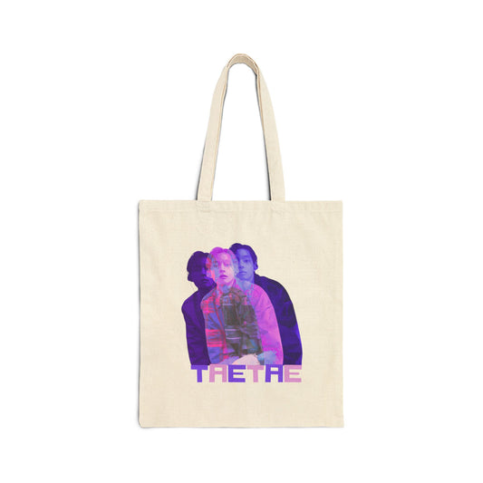 TaeTae (V Purple) Cotton Canvas Tote Bag