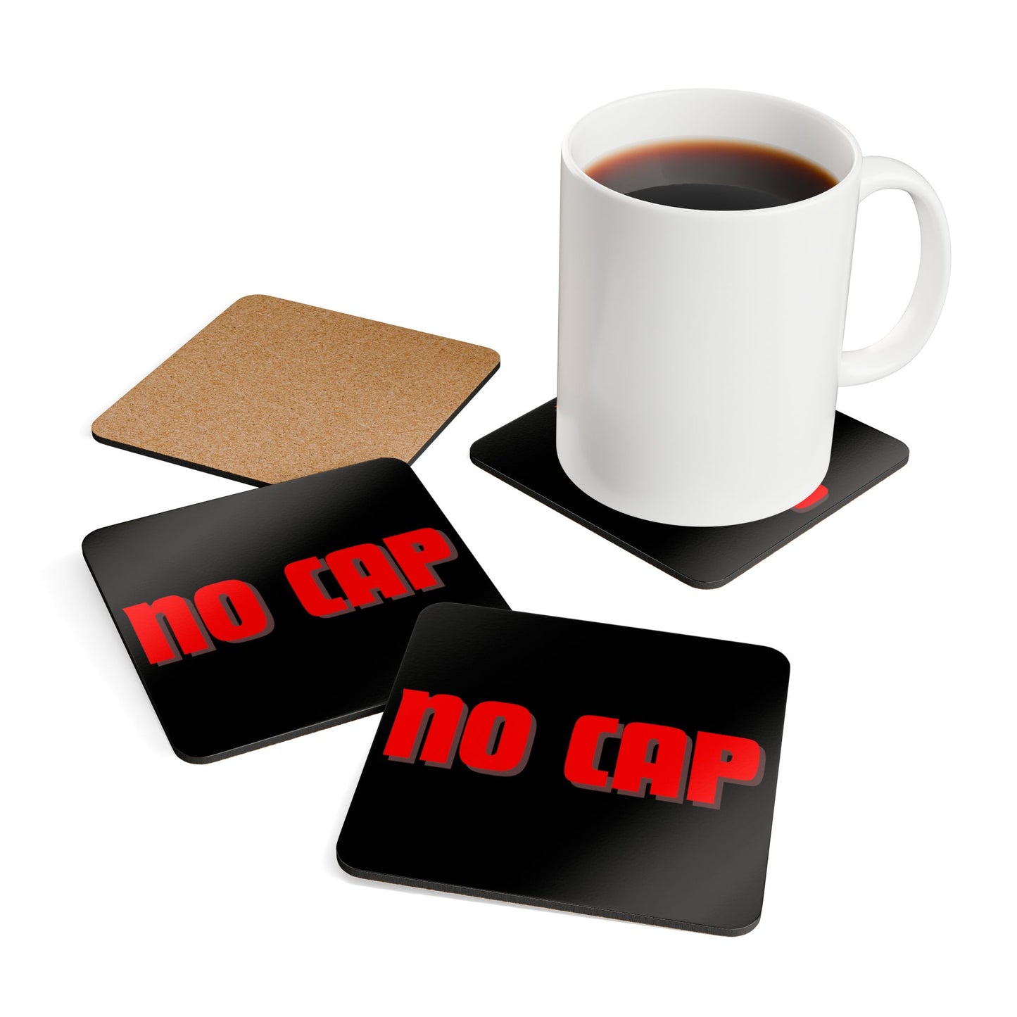 No Cap Corkwood Coaster Set