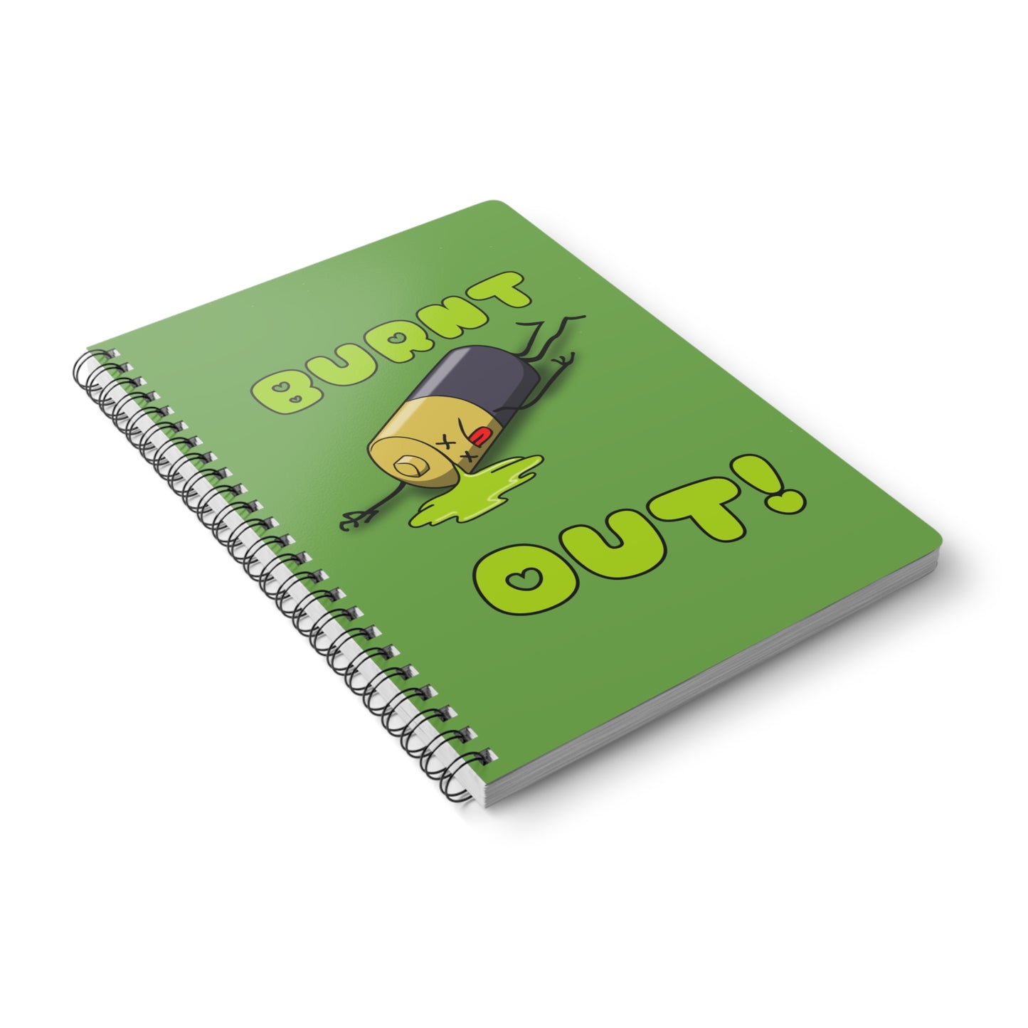 Burnt Out Wirobound Softcover Notebook, A5