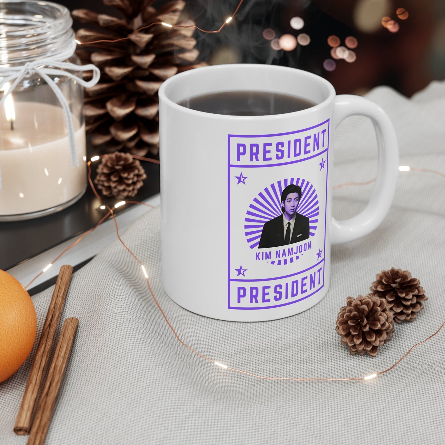 President Kim Namjoon 11oz White Mug