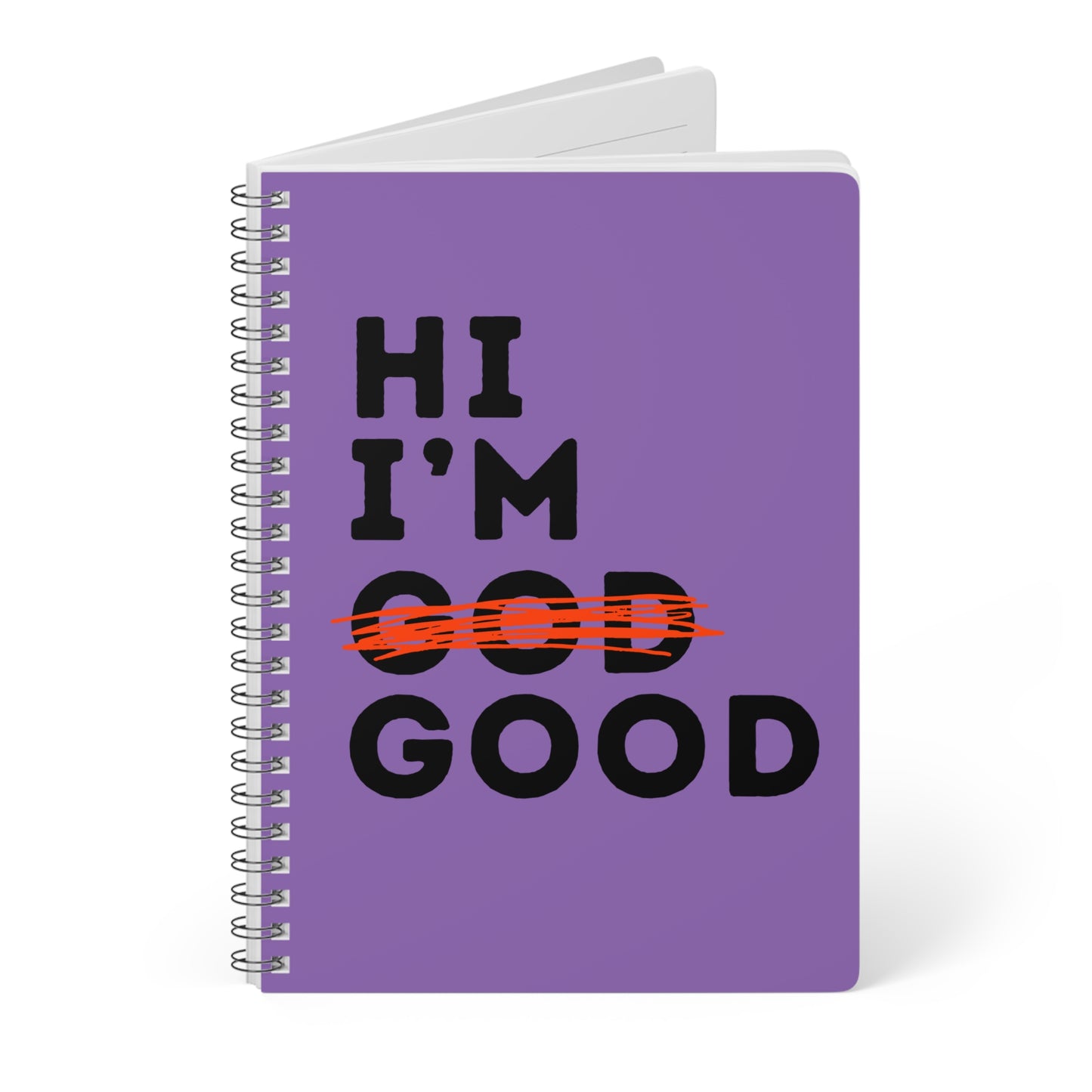 Hi I'm God Wirobound Softcover Notebook, A5