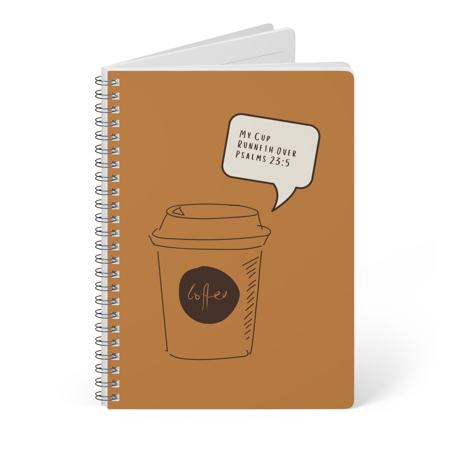 My Cup Runneth Over (1) Wirobound Softcover Notebook, A5