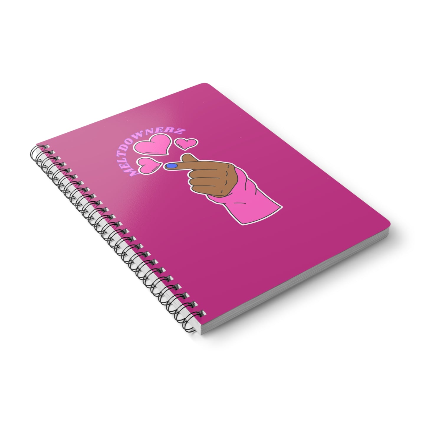 Meltdownerz Heart (Pink) Wirobound Softcover Notebook, A5