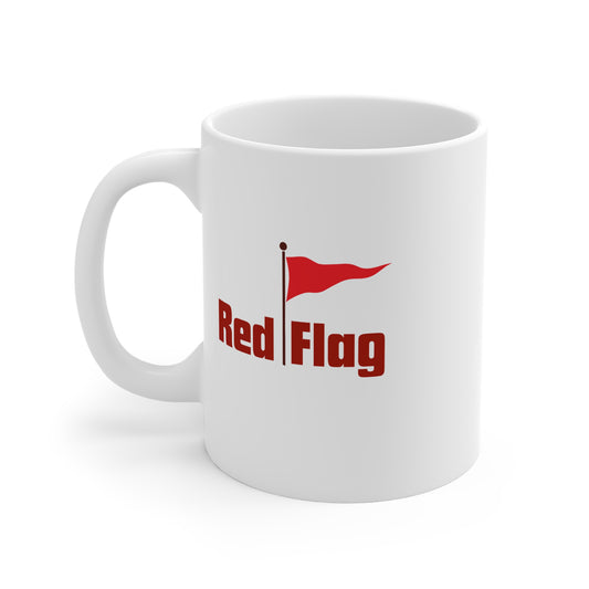 Red Flag (1) 11oz White Mug