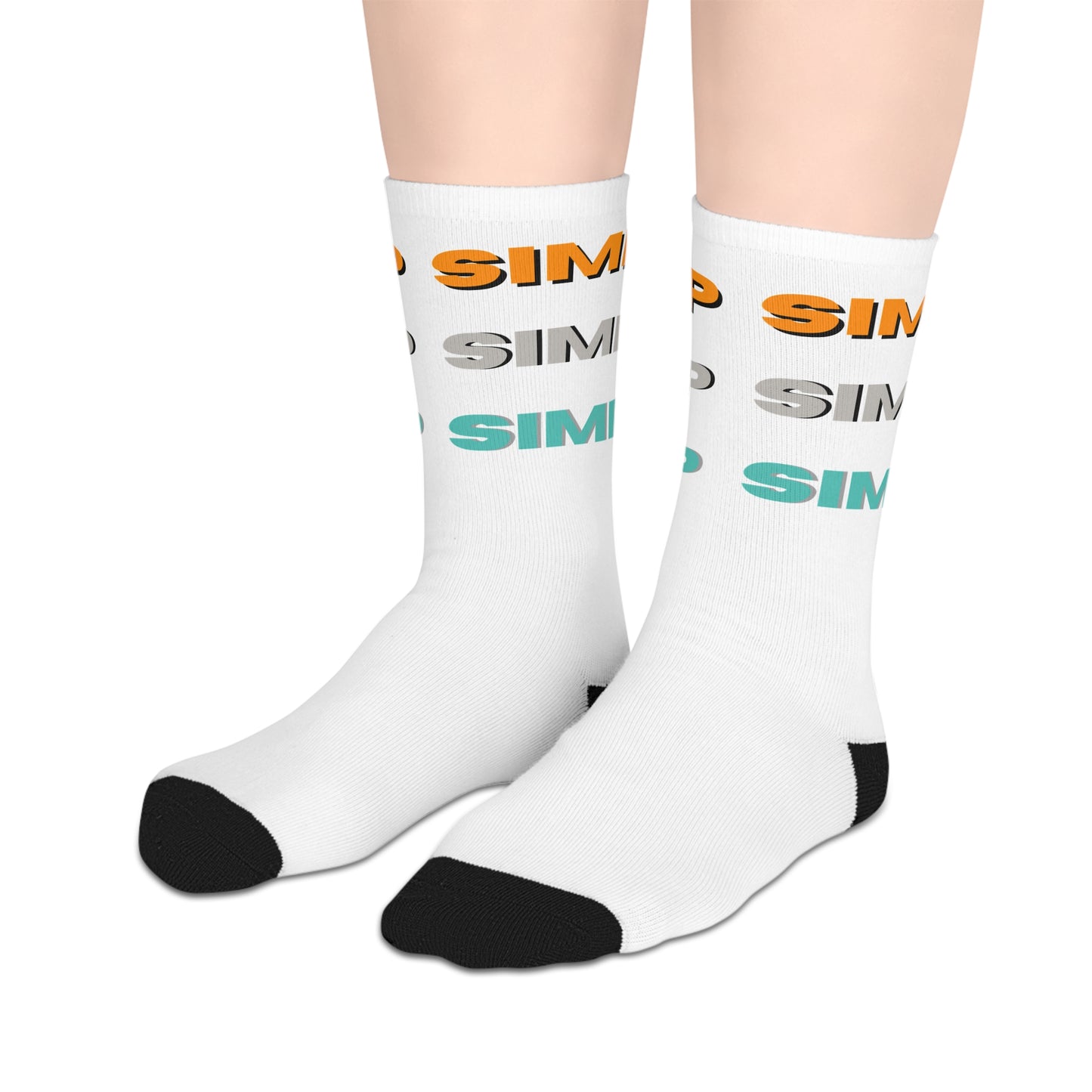 Simp Mid-length Socks (White)