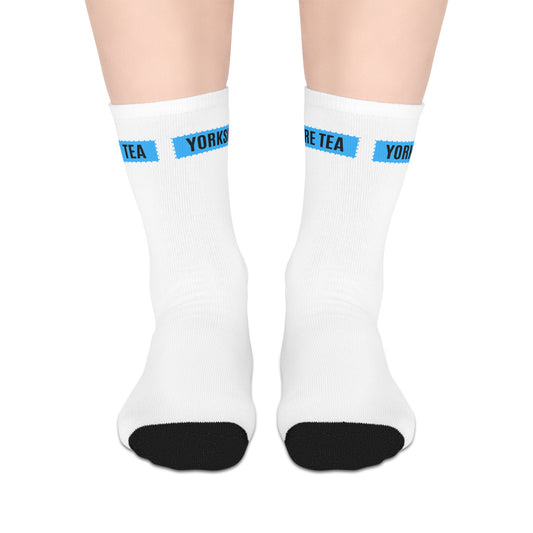 Yorkshire Tea Mid-length Socks (White)