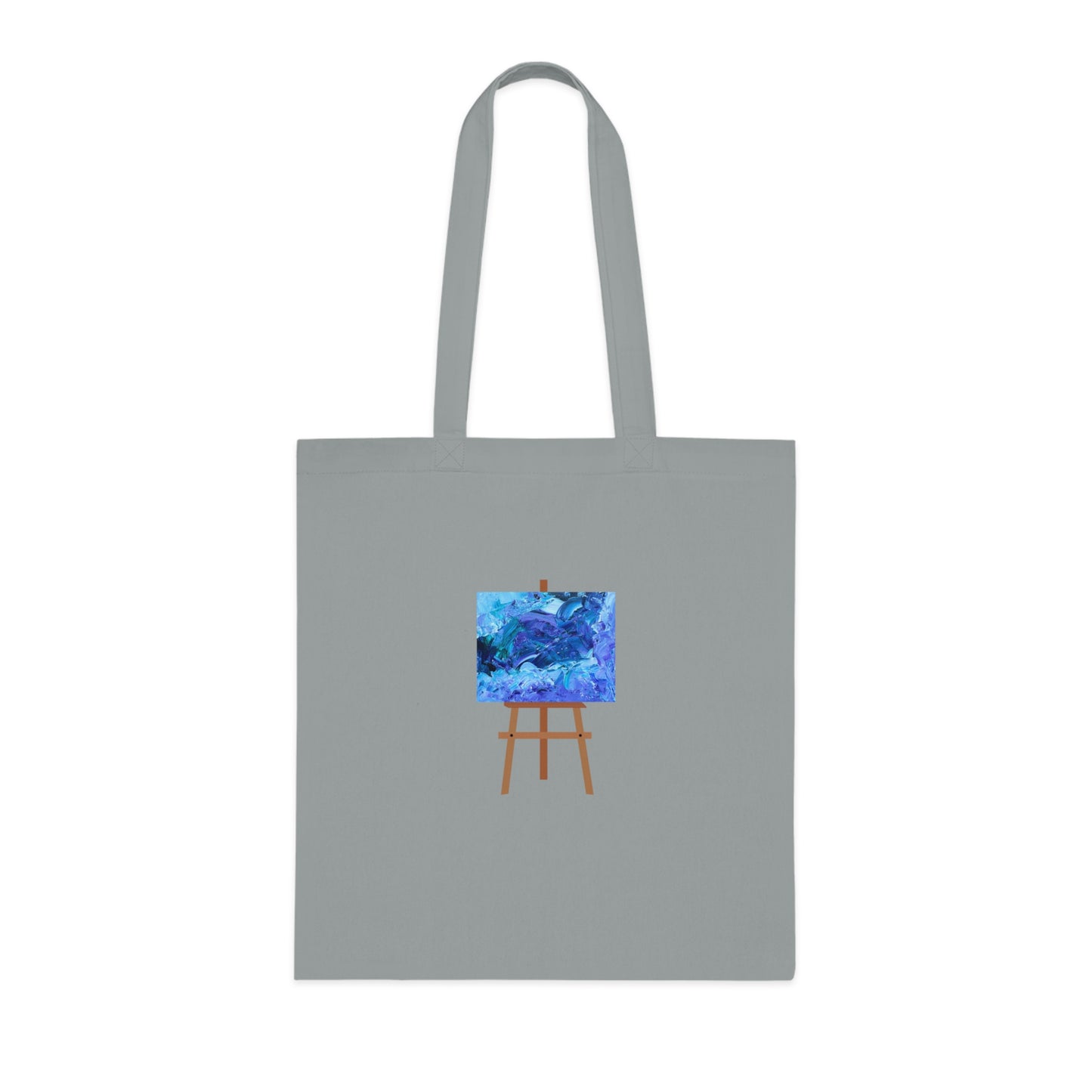 Waves Of Sapphire (Easel) Cotton Tote