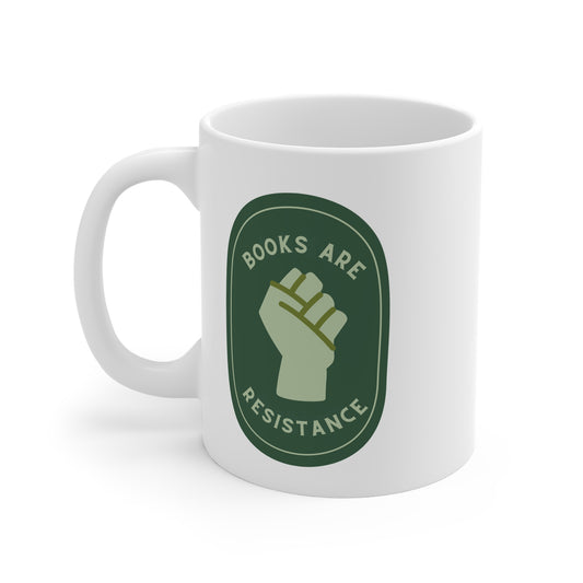 Books Are Resistance (Patch) 11oz White Mug