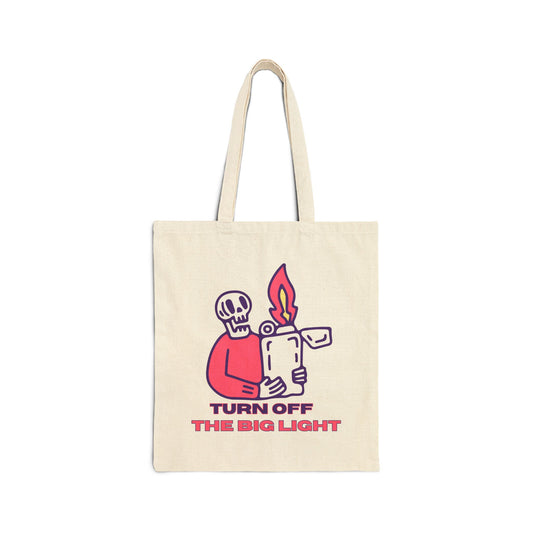 Turn Off The Big Light Cotton Canvas Tote Bag