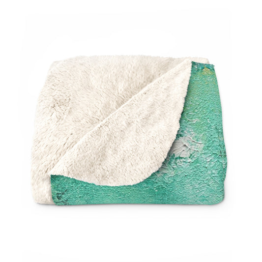 Chlorophyll Sherpa Fleece Blanket