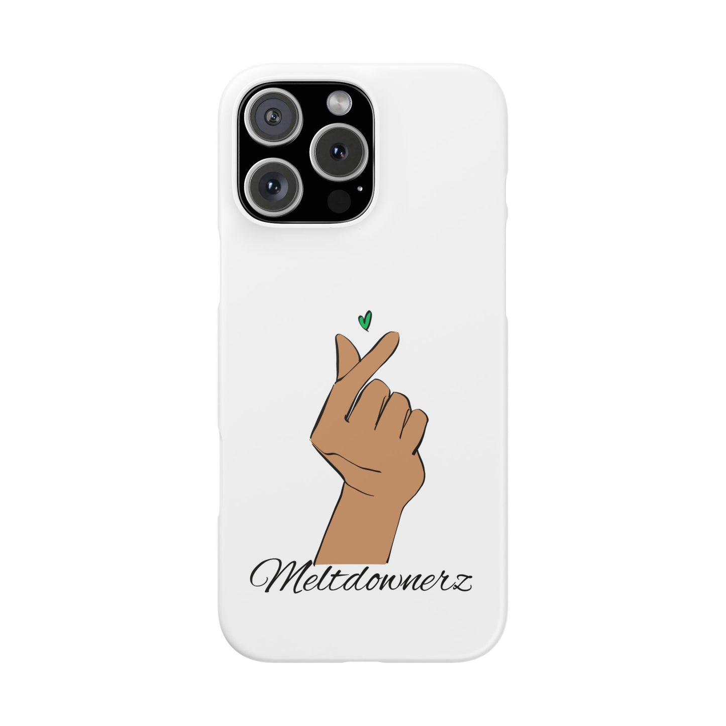 Meltdownerz Green Heart Snap Cases