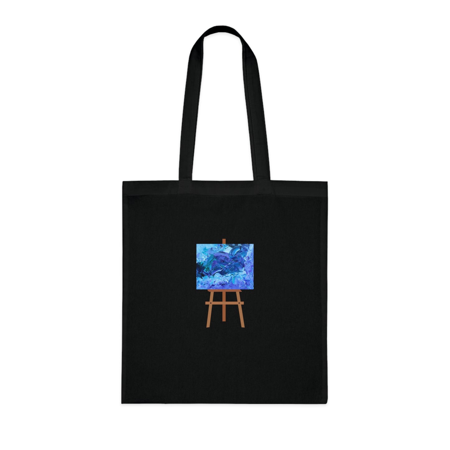Waves Of Sapphire (Easel) Cotton Tote