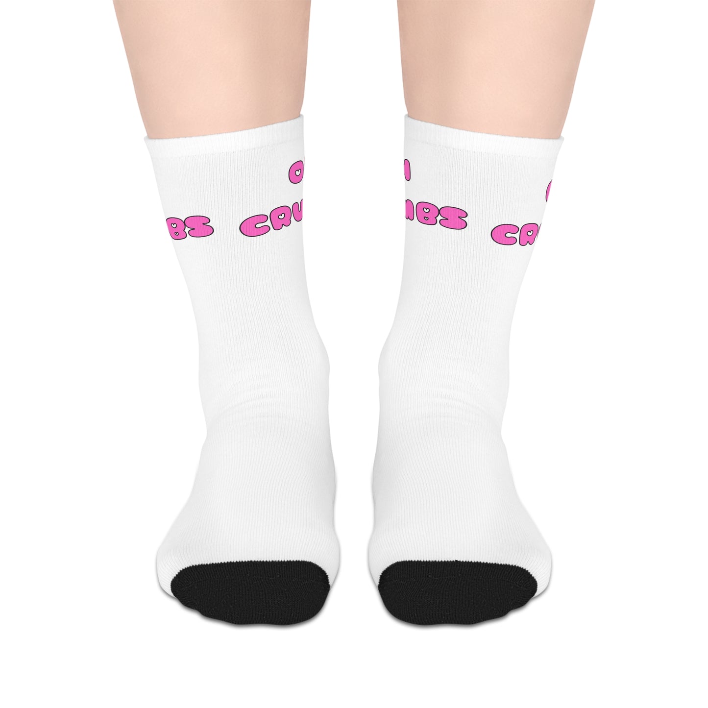Oh Crumbs Mid-length Socks (White)