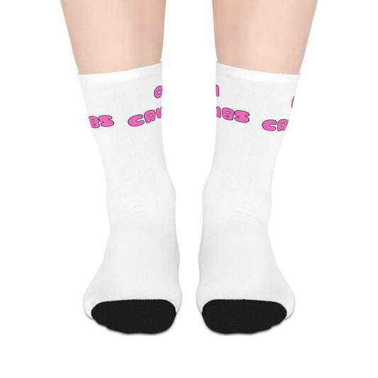 Oh Crumbs Mid-length Socks (White)