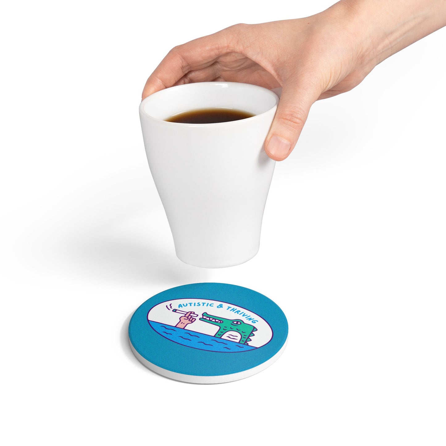 Autistic & Thriving (1) Ceramic Coaster